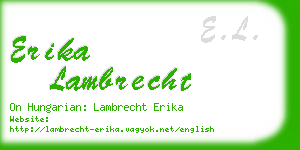 erika lambrecht business card